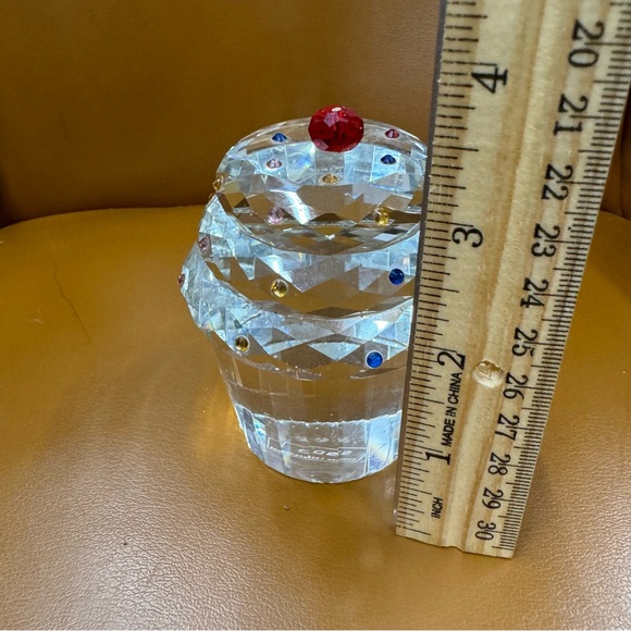 1980 Simon Design Crystal Cupcake Paperweight Vintage - Picture 11 of 13